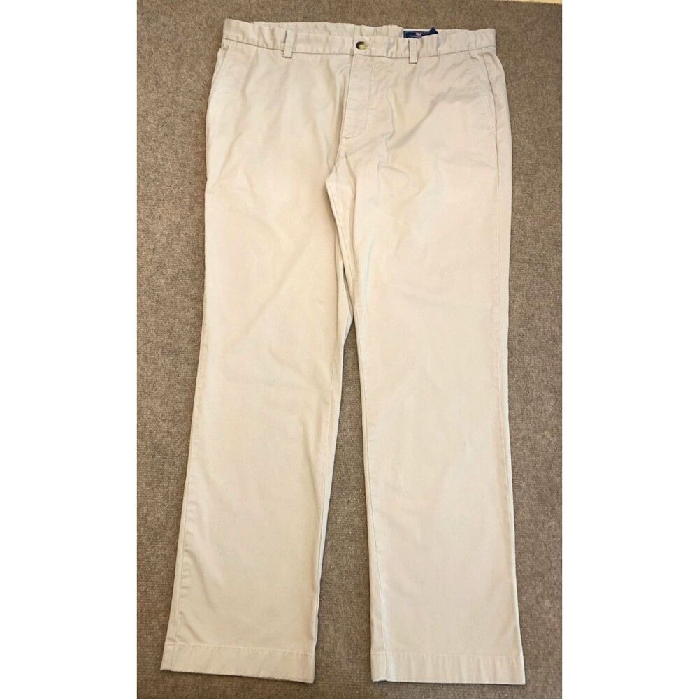 Vineyard Vines Pants Mens 40x32 Flat Front Stretch Cotton Chino Khakis Classic